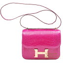 エルメス　コンスタンスミニ　ローズシェヘラザード　クロコダイル　アリゲーター　ローズゴールド金具HERMES　Constance mini　Rose scheherazade　Alligator　crocodile skin　Rose gold hardware