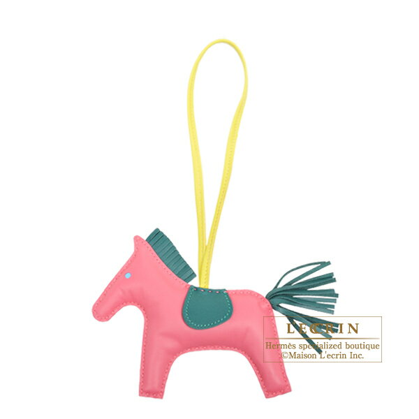 エルメス　ロデオチャームMM　ローズアザレ/マラカイト　アニョーミロ　HERMES　Rodeo charm MM　Rose azalee/Malachite　Agneauのサムネイル