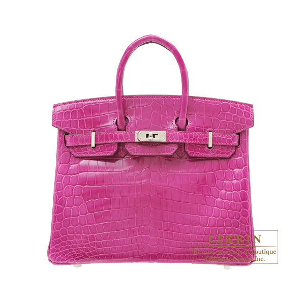 エルメス　バーキン25　ローズシェヘラザード　クロコダイル　ニロティカス　シルバー金具　HERMES　Birkin bag 25　Rose scheherazade　Niloticus crocodile skin　Silver hardware