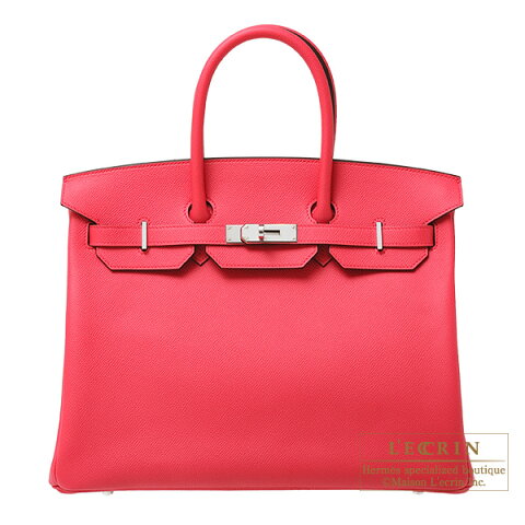 エルメス　バーキン35　ローズエクストリーム　ヴォーエプソン　シルバー金具　HERMES　Birkin bag 35　Rose extreme　Epsom leather　Silver hardware