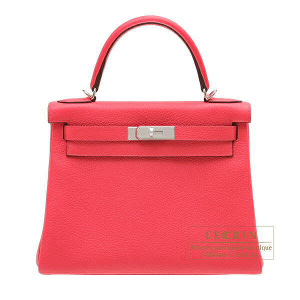 エルメス　ケリー28/内縫い　ローズエクストリーム　トリヨンクレマンス　シルバー金具　HERMES　Kelly bag 28　Retourne　Rose extreme　Clemence leather　Silver hardware