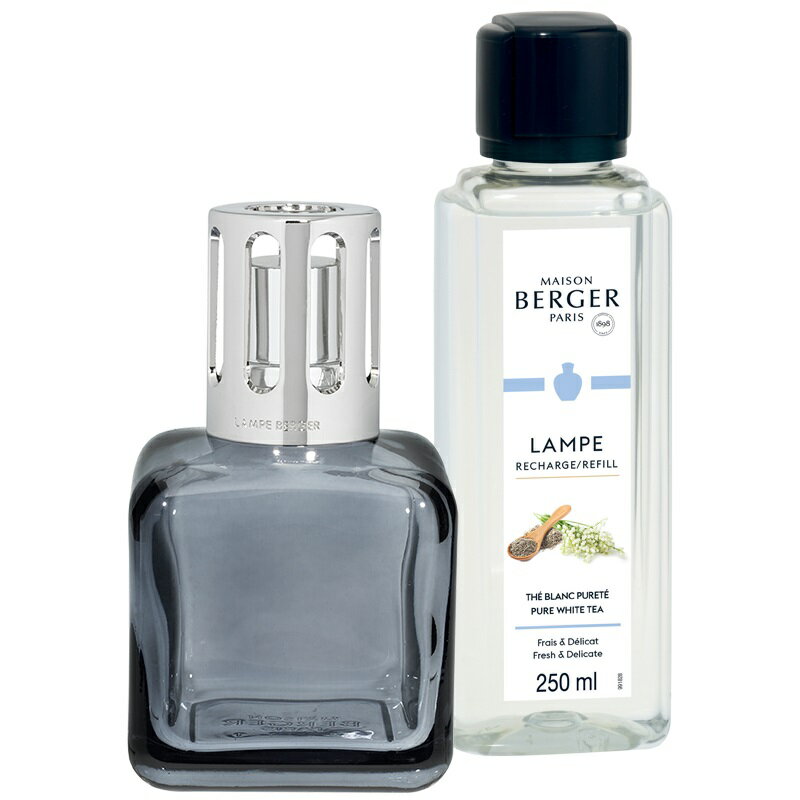 ランプベルジェ　ガラコン・グレー　ホワイトティー250ml付★メゾン・ベルジェパリ（ランプベルジェ・パリ）正規輸入品★