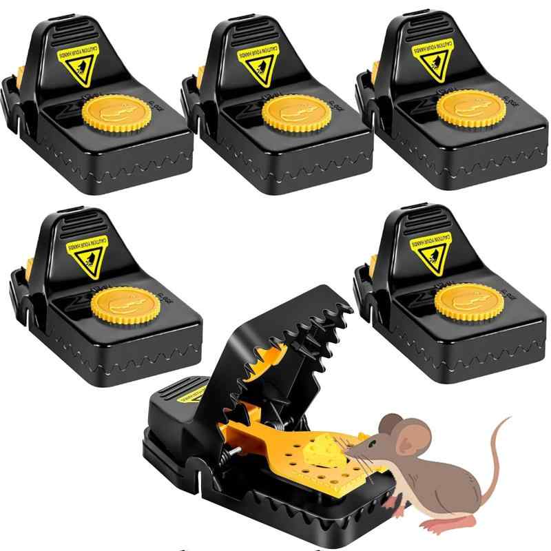 【アップグレード版】Yoimize ネズミ捕り 鼠捕獲 6個セット ねずみとり 日本語取扱説明書付き 繰り返し害獣駆除 バネ式 再利用可能 家庭 菜園 畑 台所 無毒無害 簡単設置