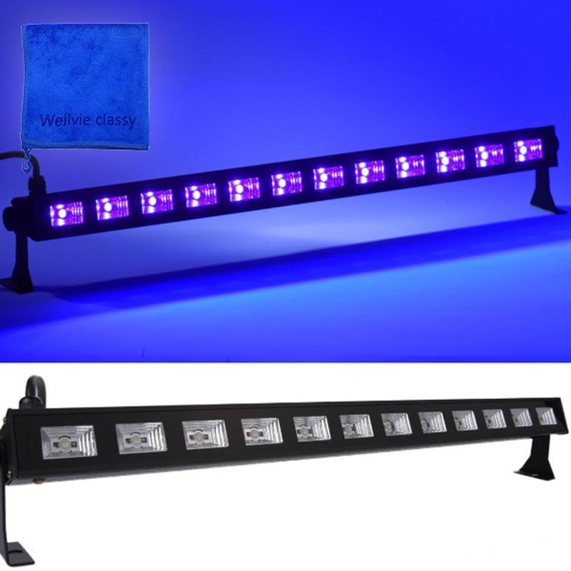乐天商城 - Wellvie ステージライト ブラックライト 紫外線 LED UV 12LED 36W 屋内照明/結婚式/パーティー/舞台照明（1点セット）