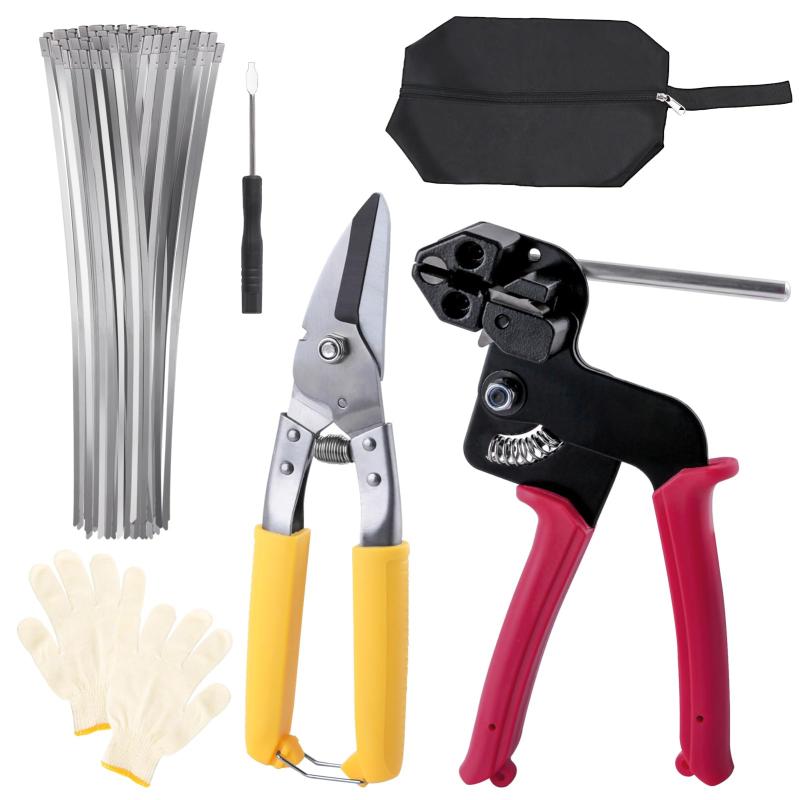 乐天商城 - LEONTOOL ケーブルタイガン メタルタイラップガンキット 金属製ジップタイ工具キット ステンレスバンド結束工具 金属バンド 捆扎 引き締め 切断 片手で操作 メタルタイ 結束工具 屋外 耐久