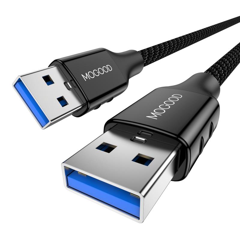 MOGOOD USB 延長ケーブル USB 3.0 ケーブル タイプA-タイプA オス-オス USB to USBケーブル HDDエンクロージャ、カメラ、手書きボード、TV Box、カメラ、DVDプレーヤー、プリンタ、モデムなどと互換性
