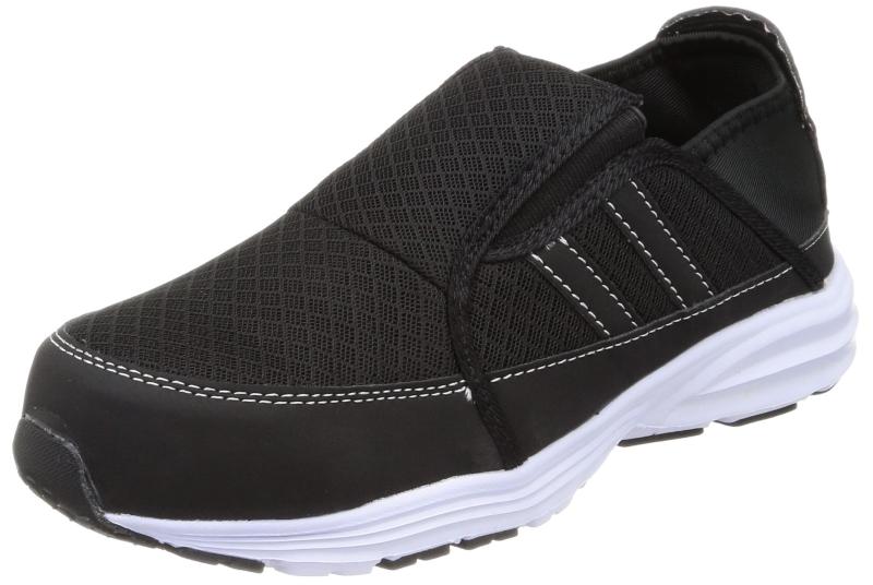 HEIGI(ヘイギ) メンズ 安全靴 かかとが踏める軽量セーフティーシューズ先芯入スニーカー メンズ ブラックワークシューズ