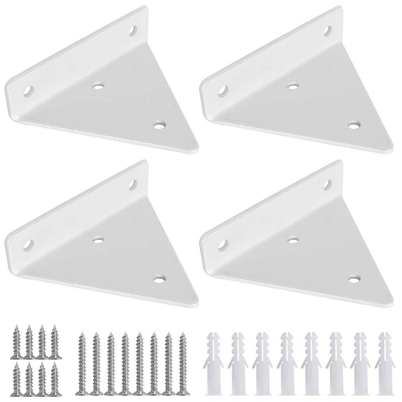 棚受け金具 4個 三角形 棚受け金具 棚受け 隠し 金具 目立たない棚受け フローティングシェルフブラケット ウォールシェルフブラケット 隠しスタンド ビス付き、ブラケット金具 棚支え ブ