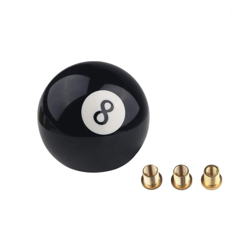 ADPOW ボール型ビリヤードシフトノブアクリル製直径60mm汎用 M12x1.25 M10x1.25 M10x1.5 M8x1.25