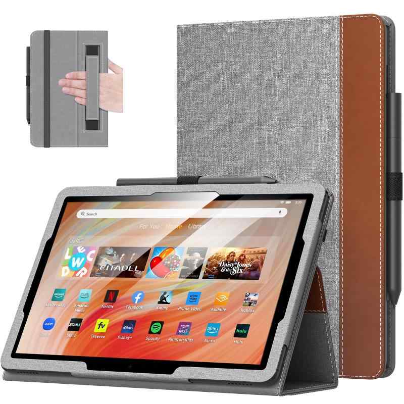 MoKo Fire HD 10 ケース 第11世代 2021 Fire HD 10/10Plus用保護カバー オートスリープ対応 スタンドケース 軽量 薄型 傷防止 スマートケース Black
