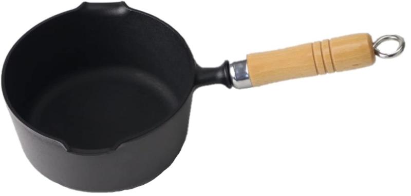 Rakuten - 岩鋳 Iwachu 片手鍋16(木柄付) 黒焼付 内径16cm IH対応 南部鉄器 24070