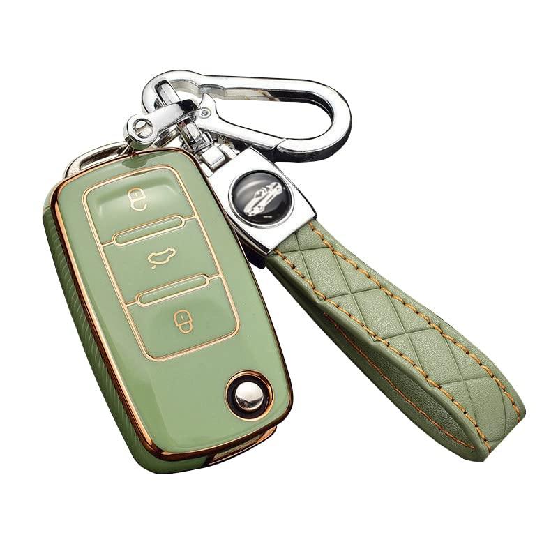 [SANRILY] スマート キー ケース キーカバー キー保護 キーホルダー フォルクスワーゲン向けの ゴルフ ..