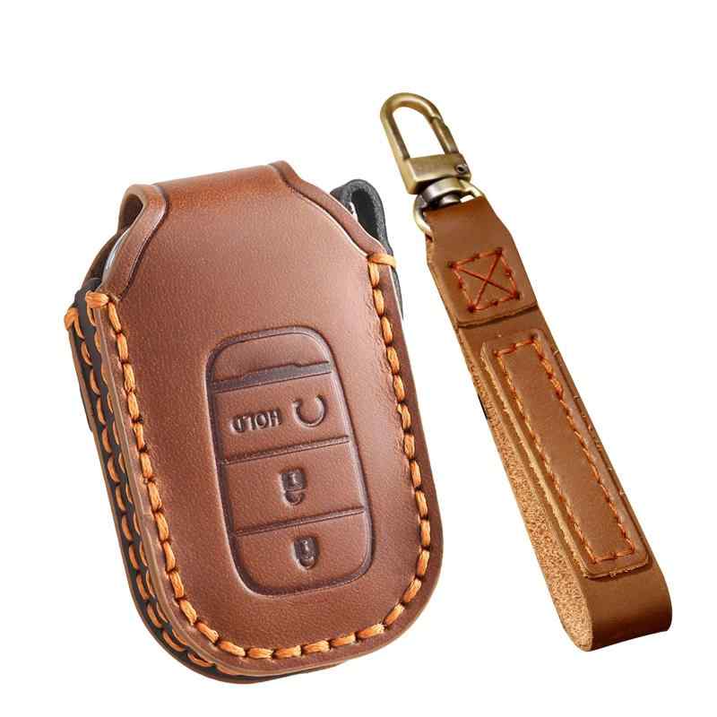 [ontto] ホンダ用 スマート キーケース キーカバー キーホルダー オシャレ 手触りいい 高級 電波障害なし Civic アコード VEZEL ヴェゼル rv系 rv3 rv4 rv5 rv6 車用 本革