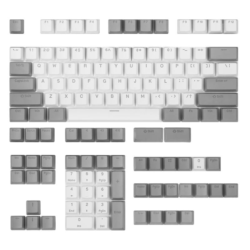 Happy Balls PBT キーキャップ バックライト付き チェリー MX キーキャップセット ダブルショット OEM プロファイル 半透明キーキャップ 互換性があります US レイアウト 61 87 104 108 MXスイッチ メ