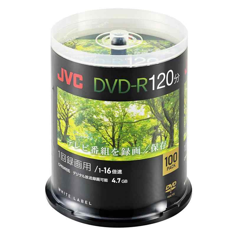 樂天商城 - ビクター(VICTOR) JVC 1回録画用 DVD-R 120分 片面1層 1-16倍速 100枚 ディーガ その他 国内主要メーカーのレコーダー動作確認済 ホワイトディスク VHR12JP100SC2
