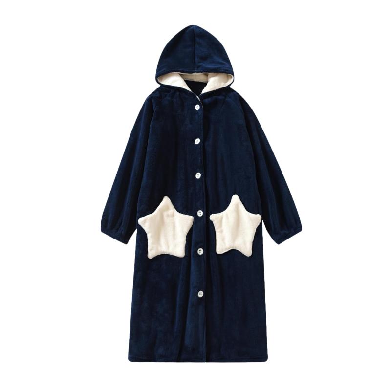 [LEVANA] 着る毛布 着るブランケット 暖かい フランネル ルームウェア ふわふわ 保温 防寒 フード付き ポケット付き パジャマ 吸湿発熱 静電気防止 丸洗い レディース メンズ 秋 冬 男