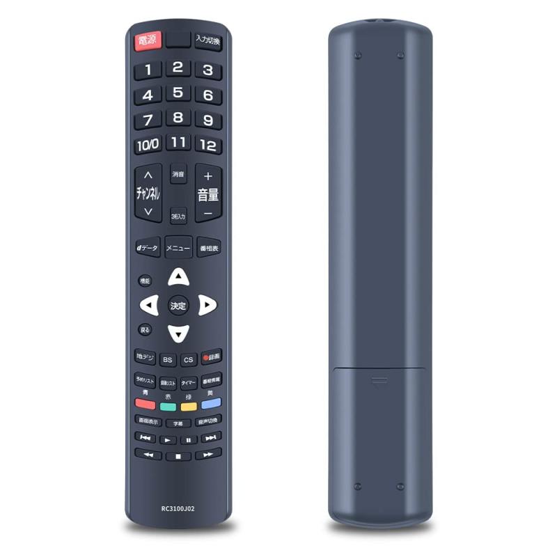 AVTVA テレビ代用リモコン replace for RC3100J02 TCL 液晶テレビ リモコン RC3100J02 24D2911 32D2901 32D2901F 32D2900 32D300 32D400 32B400 40D2901F対応