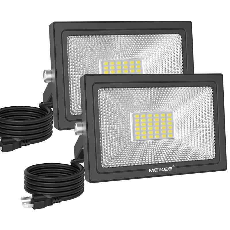 MEIKEE led 投光器 作業灯 看板灯 昼光色 集魚灯 駐車場灯 省エネ 高輝度 豪雨対応 工場 IP66防水 体育館用 倉庫照明 防犯灯 ナイター 船舶 屋外作業 屋内