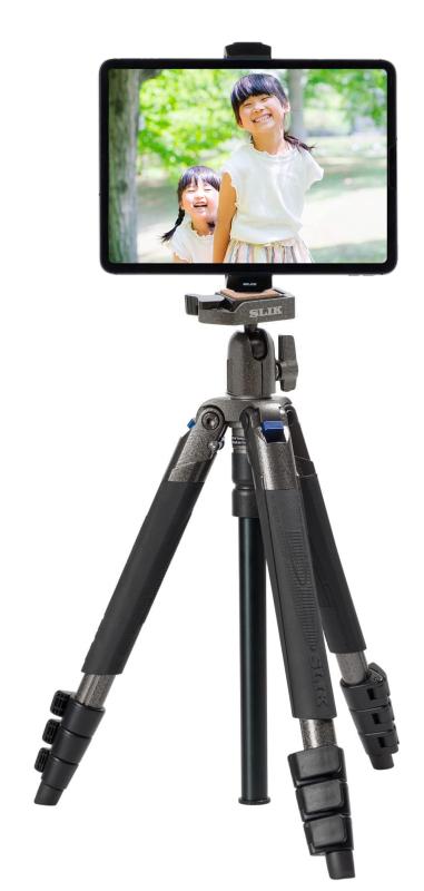 SLIK スマホ三脚 ミニ3 BH スマホタブレットホルダーセット 70~180mm幅対応 アクセサリーシュー装備 耐荷重1kg
