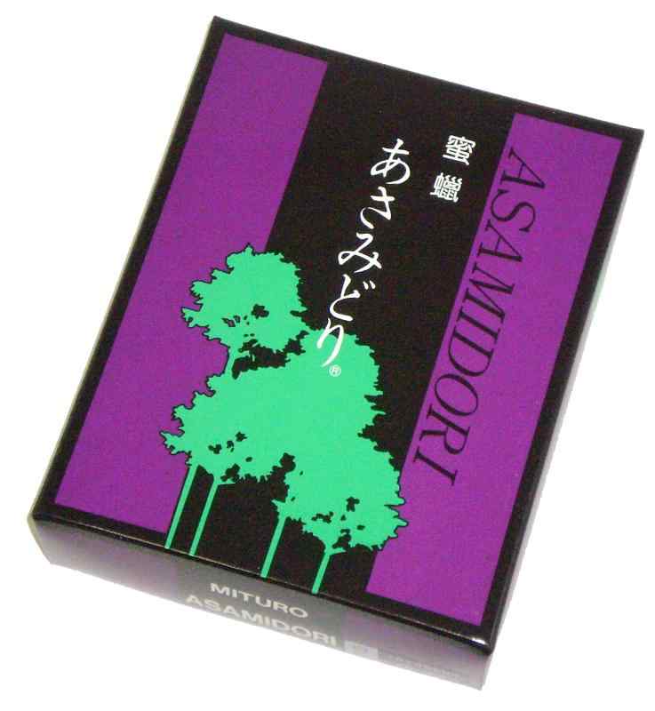 鳥居のローソク 蜜蝋 あさみどり 3.5号35本入(白印) #100503