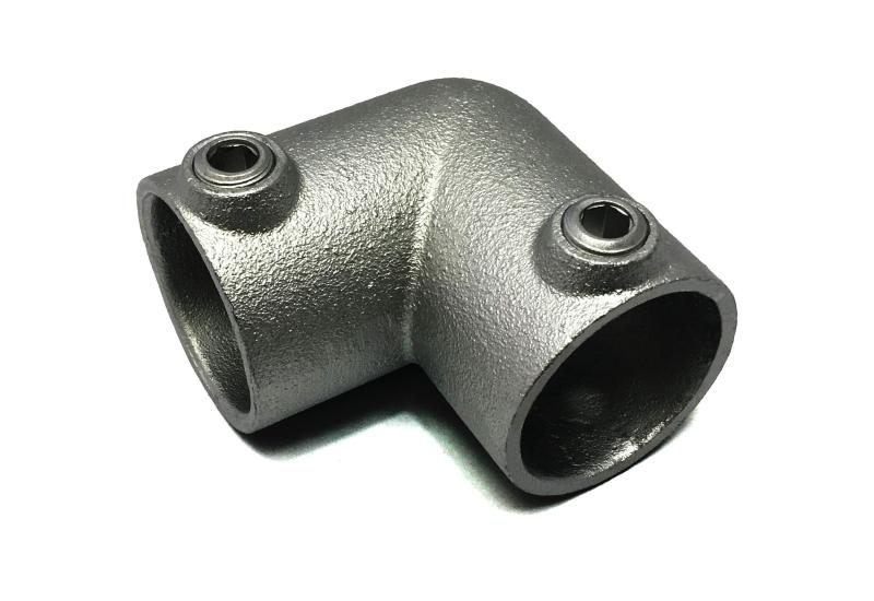Rakuten - 単管接続金具 パイプL型つなぎ S-4-2L-90 ジョイント工業締付:ホーローセット(イモネジ)
