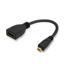 chenyang マイクロHDMIオス→HDMIメス4Kケーブルアダプター HDTVカメラ用 10cm(2)
