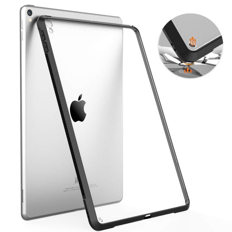 TiMOVO iPad Air3 ケース 2019 ipad pro 10.5 ケース 2017 ipad air 第3世代 カバー 10.5インチ 透明 TPU縁+PC背面ケース 耐衝撃 滑り止め 軽量 着脱簡単 一体感 Black