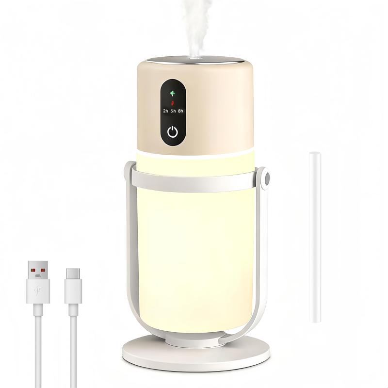 加湿器 小型 卓上 Mutenye 卓上加湿器 300ml 角度調整可能 超音波式 静音 LEDライト USB給電式 自動停止機能 水漏れ防止 乾燥対策/花粉対策 加湿機 コンパクト おしゃれ 6畳対応 車用/オフィス/寝