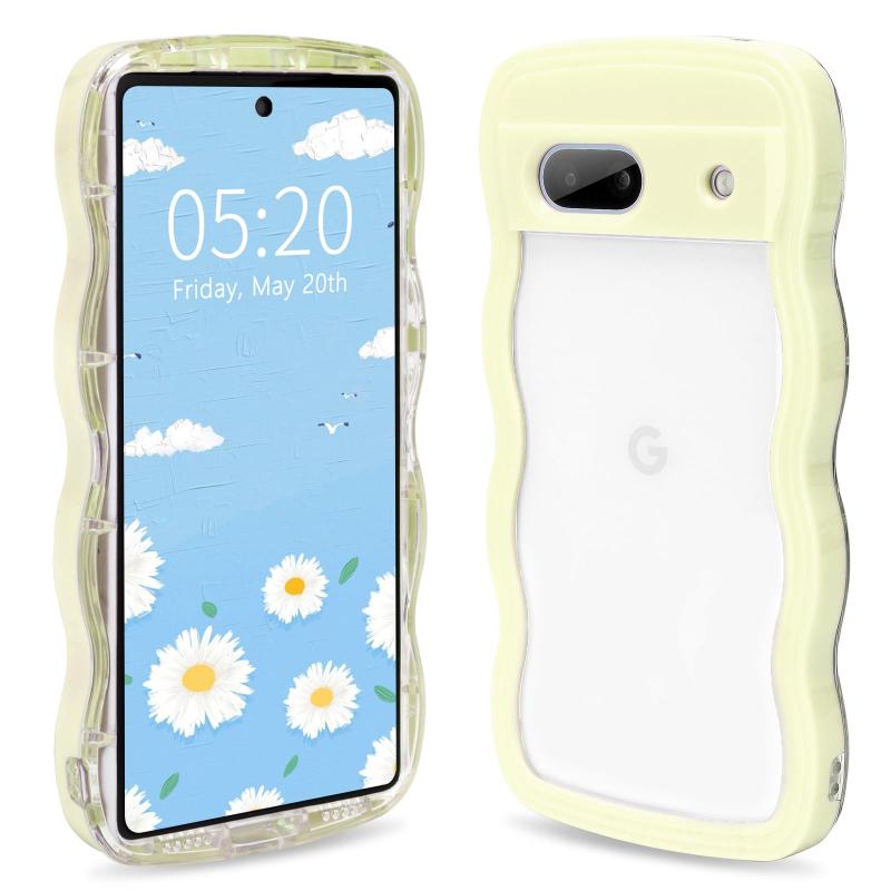 【Newnugds】Google Pixel8A ケース グーグルピクセル8a ケース 韓国 おしゃれ シンプル 波状エッジ 透明 2in1 創意 個性 超軽量 可愛い 女子向け Pixel8A スマホケース 指紋防止 擦り傷防止 全面保護