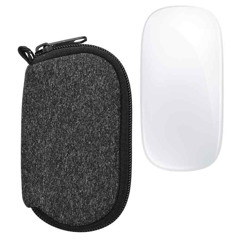 kwmobile マウスケース Apple Magic Mouse 1 / 2対応 ケース - 無線マウス ジッパー付き ネオプレン 黒色