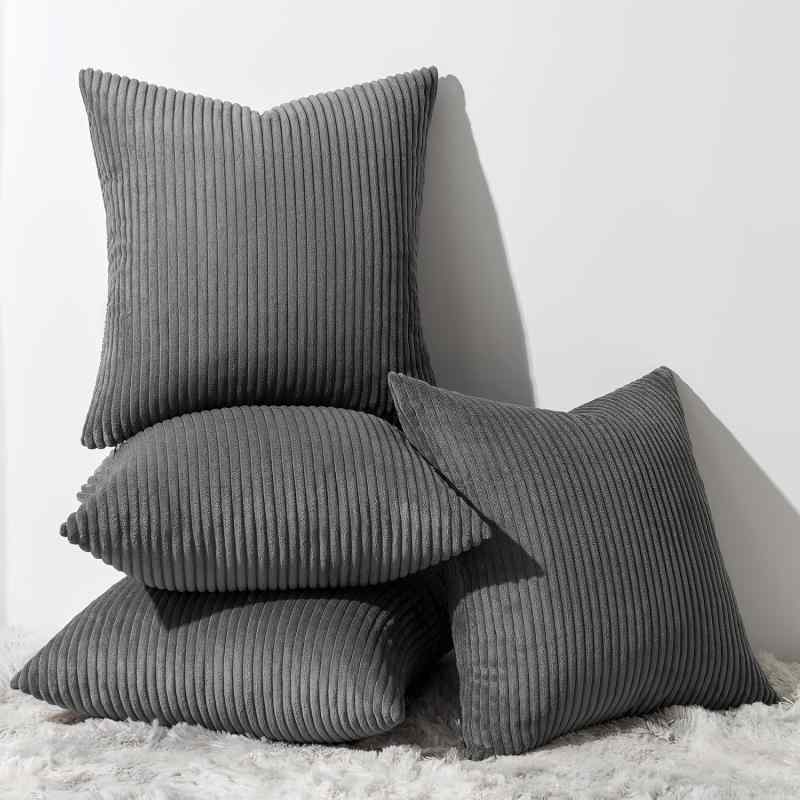 クッションカバー 45×45cm 4枚セット コーデュロイ グラデーション [2]