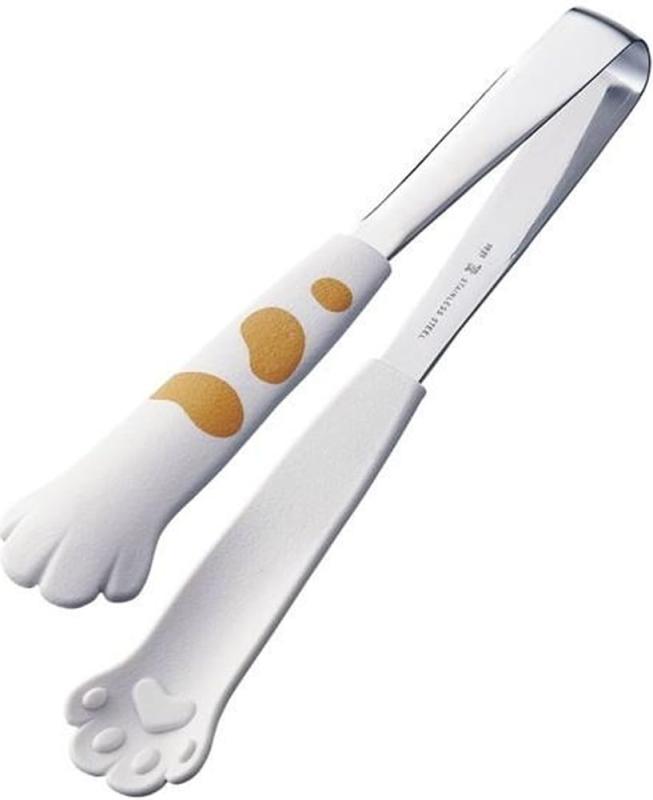 田辺金具 卓上トング きゃっちだにゃん 白たま 1122