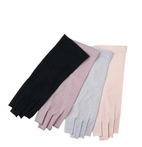 [Milieu] UV手袋 ショート レディース 日焼け防止 UVカット 掌側 総メッシュ モダール 指先 が 出る 手袋 ショート UVケア グローブ メッシュ 日よけ 運転 春夏 スマホ対応 ゴルフ 紫外線対策 夏