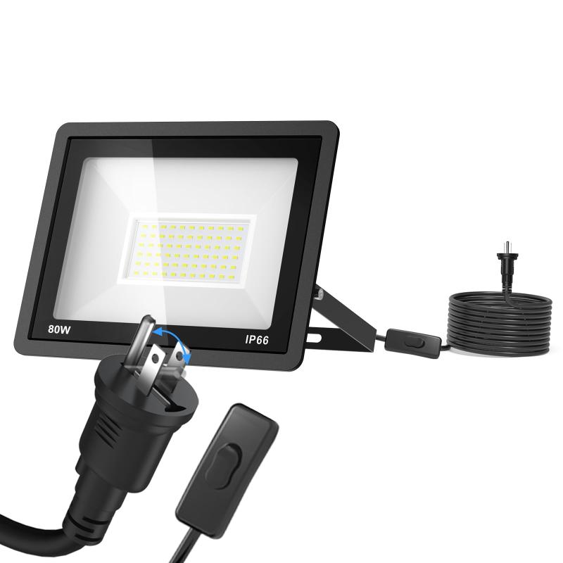 樂天商城 - 【独立スイッチ搭載】led ライト 投光器 屋外 照明 作業灯 led 作業用ライト 投光器 屋外 Coizabera 3ピン/2ピンプラグ切替可能