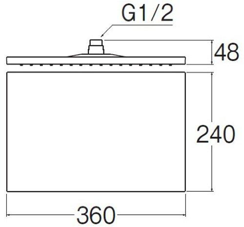 SANEI(サンエイ) 【バス用シャワーヘッド】 オーバーヘッドシャワー 角型 S1040F3