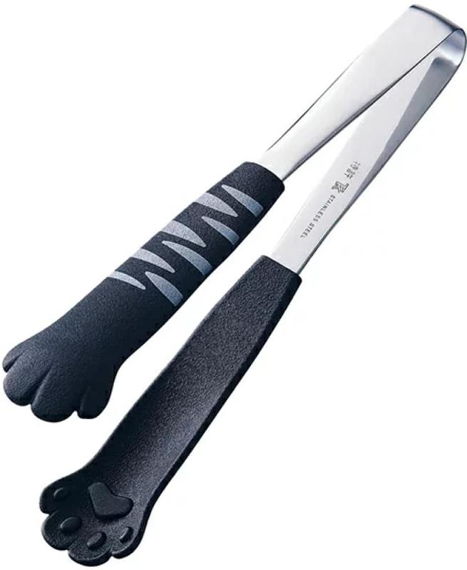 田辺金具 卓上トング きゃっちだにゃん とら 黒 1269