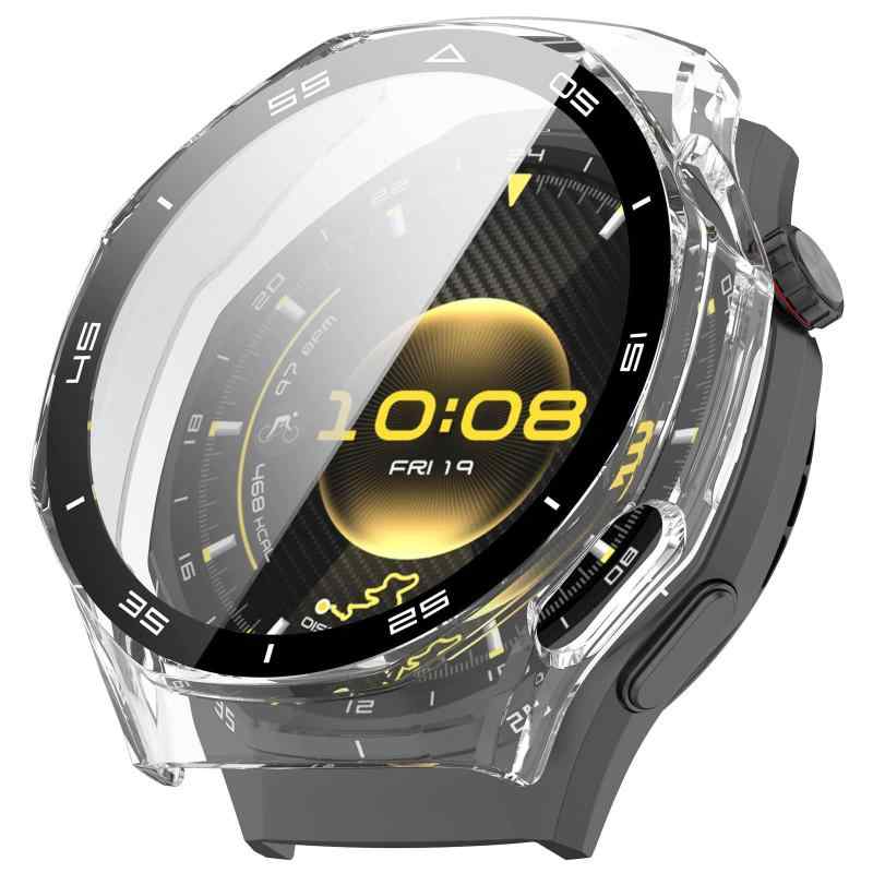 樂天商城 - BUITFOU For HUAWEI WATCH GT 6 Pro 46mm カバー HUAWEI(ファーウェイ) WATCH GT 6 Pro 46mm ケース 対応 超薄型 PC+ガラス素材 一体型 全面保護 装着簡単 耐衝撃 高透過率 指紋防止 傷