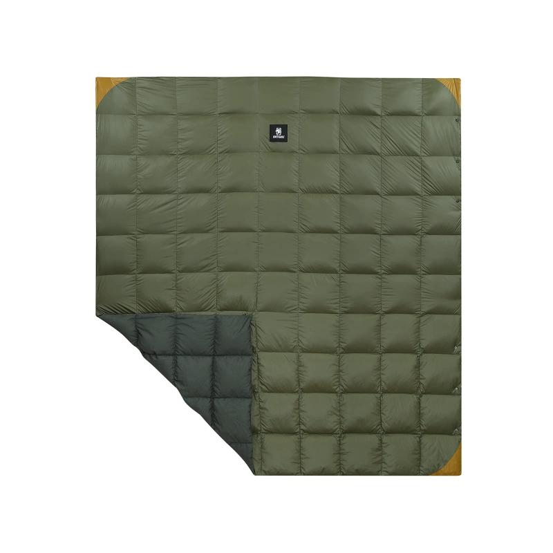 OneTigris ダウンブランケット 2人用 215 マルチブランケット 防寒 キャンプ アウトドア ひざ掛け 掛け布団 車中泊 超軽量 テント用キルト 柔らかい 暖かい コンパクト アップグレード版 膝掛け