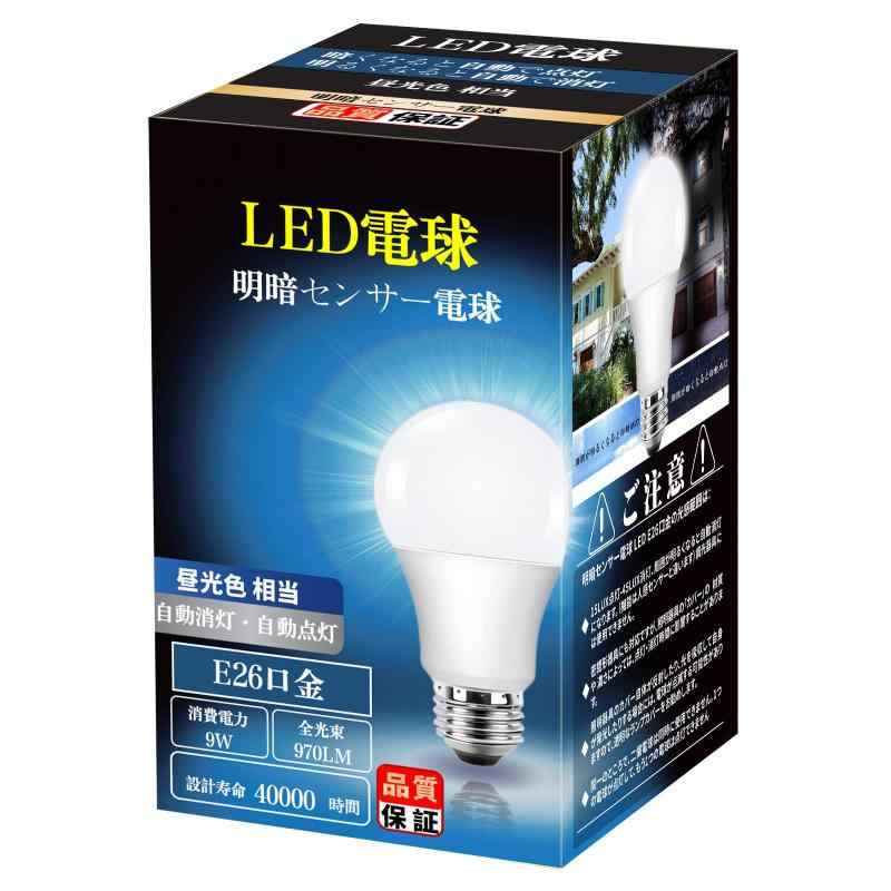 乐天商城 - LED電球 E26口金 明暗センサー電球