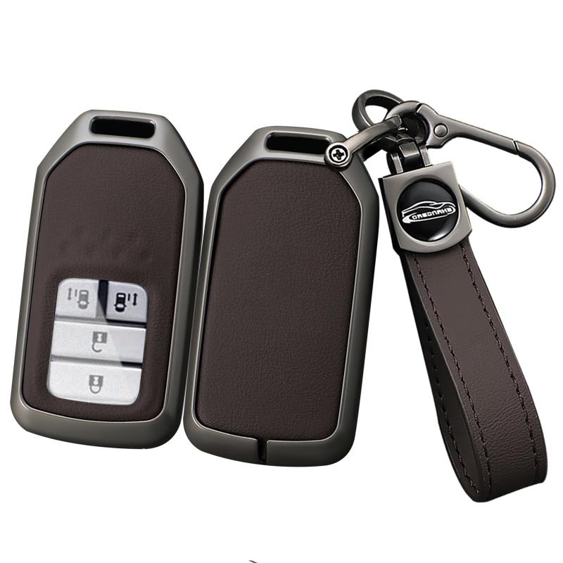 [ontto] ホンダ向け スマート キーケース キーホルダー 合金+PUレザー キーカバー HONDA用 CR-V フリー..