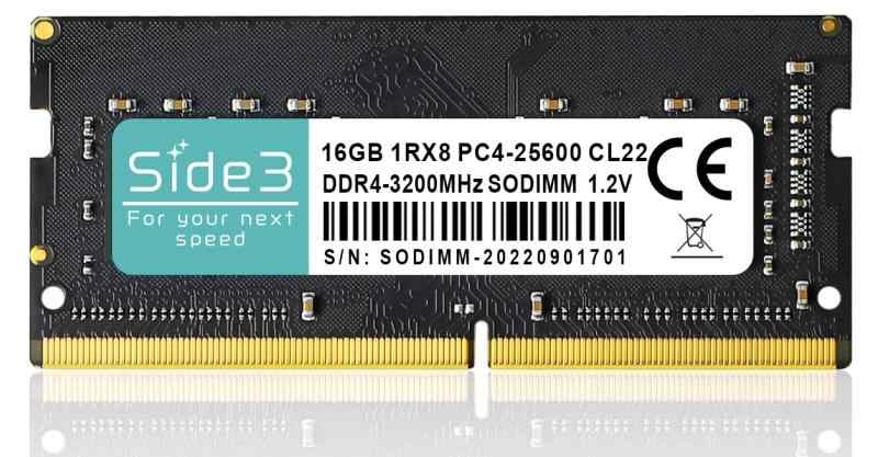 Side3 DELL 増設 ノートPC用メモリ DDR4-3200MHz Inspiron Latitude互換 PC4-25600