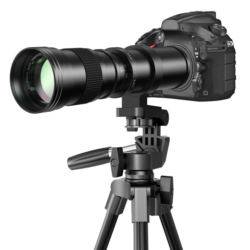 Lightdow 420-800mm f/8.3 マニュアルズーム超望遠レンズ(黒)