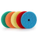 Veenkeny スポンジパット 5点125mm ポリッシャースポンジバフセット 研磨スポンジ 電動ドリル ミニポリッシャーバフ用 研磨 ワックスがけ用