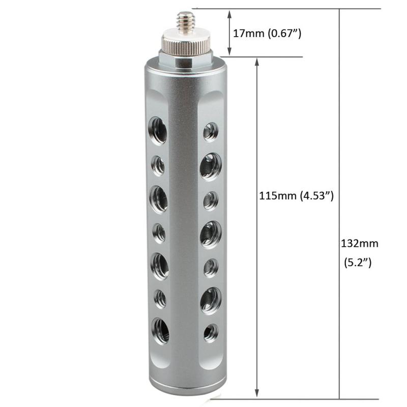 CAMVATE 1/4"ネジハンドル ハンドホルダグリップ ビデオカメラライト＆LED マウント 一眼レフ 用 - 2