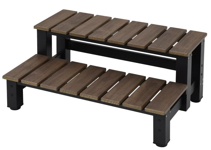 [ガーデンマスター] ウッドデッキ/ガーデンベンチ/踏み台 玄関台 バルコニー ベランダ デッキ 縁台