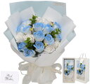 ソープフラワー花束 母の日プレゼント, 誕生日プレゼント ソープフラワー バラ グラデーション 花束 ブーケ 薔薇造花 女性 人気ギフト ドライフラワー インテ...