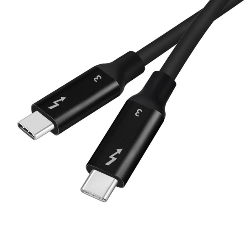 CY USB 4タイプ- CのThunderbolt 3 40 Gbpsの男性は、ラップトップ30 cmのためにThunderbolt 3 USB 4男性40 Gbpsケーブルに向けます