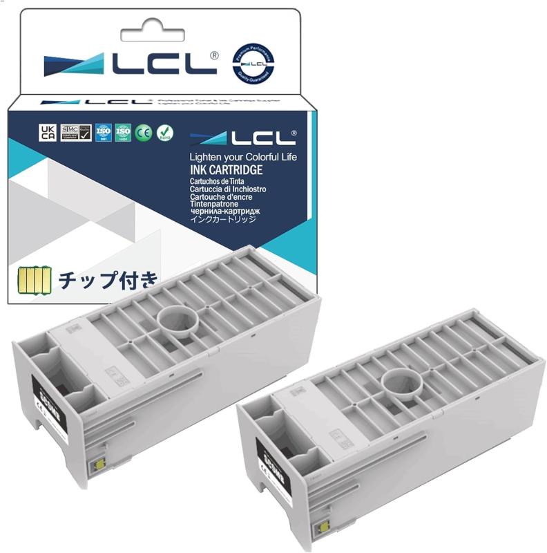 LCL エプソン用 SC9MB 互換メンテナンスボックス (2パック) 対応機種：SC-T3450/T3450N/T3455/T3455N/T345MS1/T345MS2/T345MS3/T34MS1/T34MS2/T34MS3/T5450/T5450M