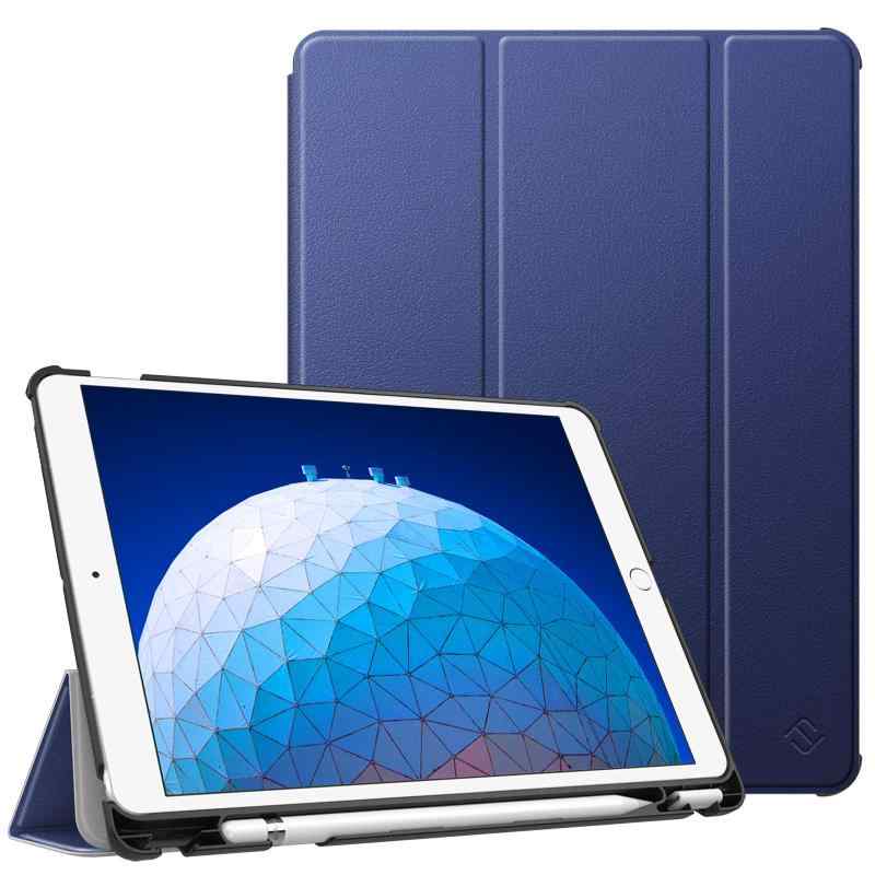 Fintie for iPad Air/Pro 10.5 ケース 2017 Apple Pencil 収納可能 ペンホルダー付き 軽量 超薄 三つ折 スタンド オートスリープ機能付き 10.5インチ 専用保護カバー