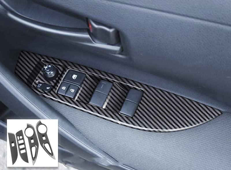 MEKOMEKO 新型 トヨタ カローラクロス 専用 パワーウィンドウ スイッチ カバー ドア ウィンドウ ボタン ドアスイッチパネル インテリアパネル 内装 パーツ アクセサリー ABS樹脂製 4PCS 新型 Corol